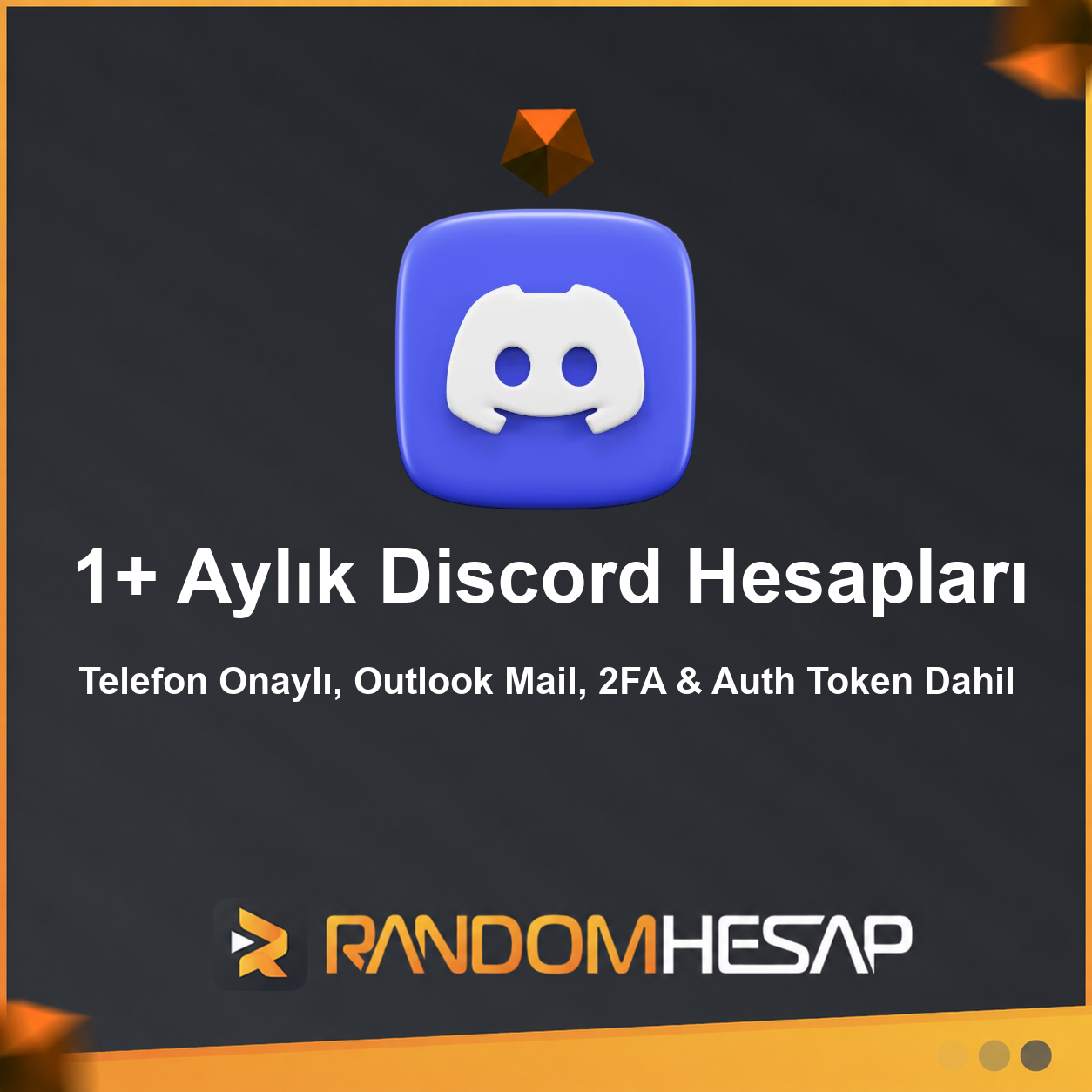 1+ Aylık Discord Hesapları | Telefon Onaylı, Outlook Mail, 2FA & Auth Token Dahil