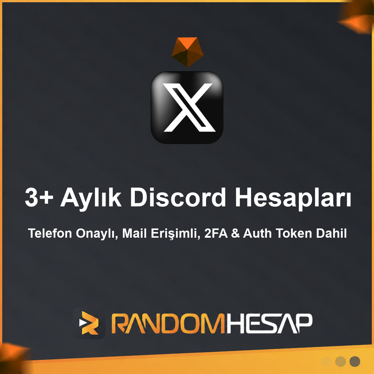 3+ Aylık Discord Hesapları | Telefon Onaylı, Mail Erişimli, 2FA & Auth Token Dahil