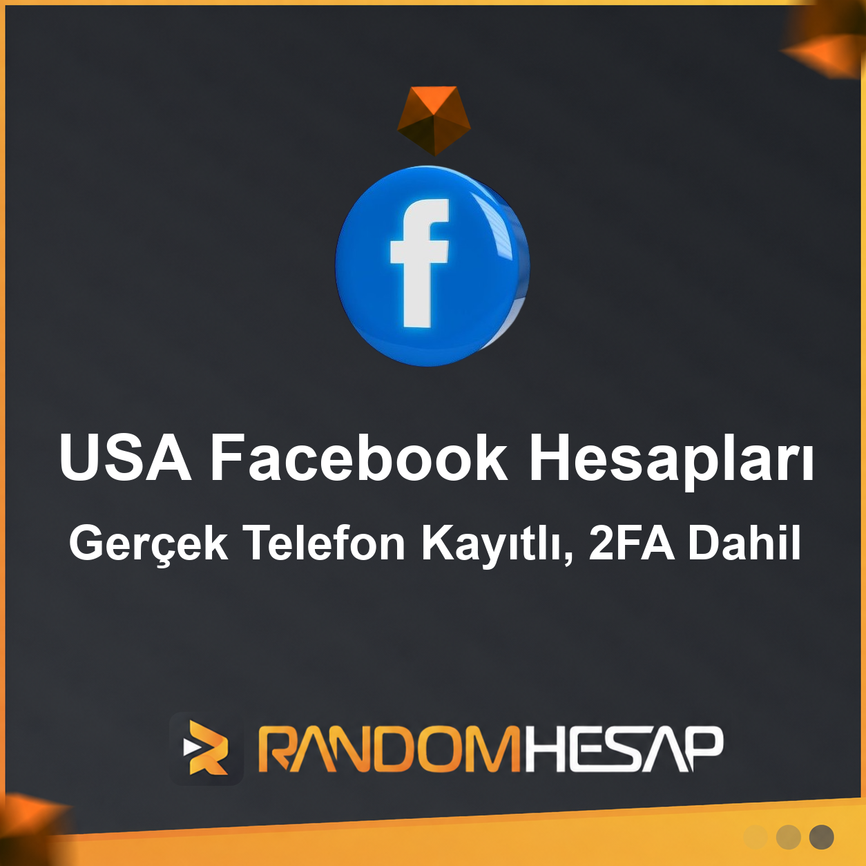 USA Facebook Hesapları | Gerçek Telefon Kayıtlı, 2FA Dahil